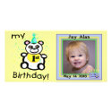 Custom 1st Birthday Photo Cards photocard