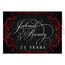 Custom 25th Wedding Anniversary Greeting Card