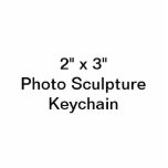 Custom 2" x 3" Photo Sculpture Keychain