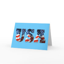 CUSTOM 3D USA Patriotic Postcards & Stationery