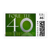 Custom 40th Birthday Postage for the golf nut postage