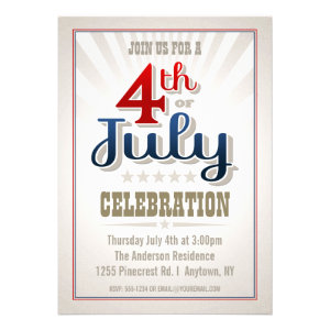 Custom 4th of July Party Invitation