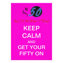 Custom 50th Birthday Group Party Invitation invitations