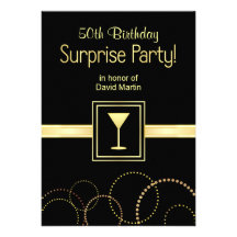 Custom 50th Birthday Surprise Party Invitations