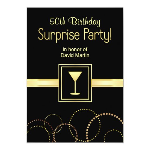 Custom 50th Birthday Surprise Party Invitations | Zazzle