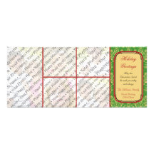 Custom 5 Photo Christmas Holiday Greeting Card