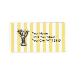 Custom Address Label Monogram Letter Y With Yellow
