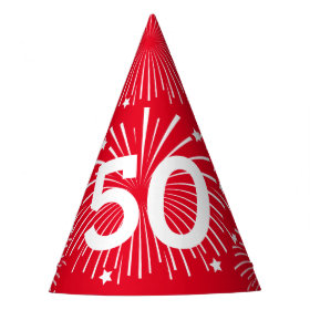 Custom age surprise Birthday party paper cone hats