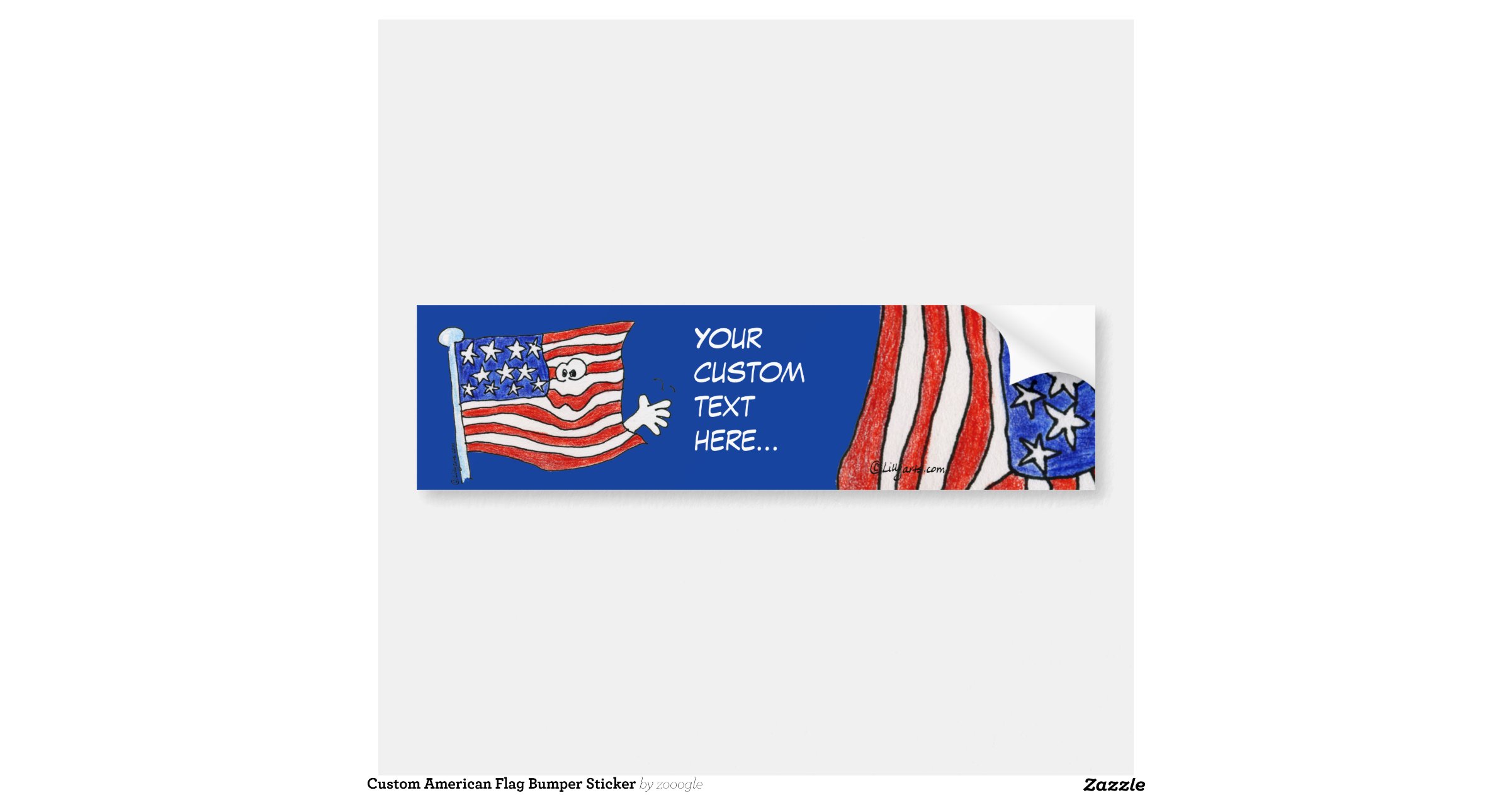 Custom American Flag Bumper Sticker Car Bumper Sticker Zazzle