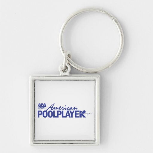 Custom American Pool Player - Blue Key Chain