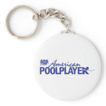 Custom American Pool Player - Blue Keychains