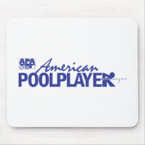 Custom American Pool Player - Blue Mouse Pad