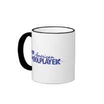 Custom American Pool Player - Blue Coffee Mugs