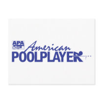 Custom American Pool Player - Blue Postcards