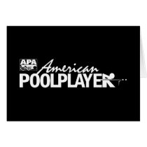 Custom American Pool Player - White Greeting Card