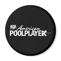 Custom American Pool Player - White Magnet