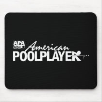 Custom American Pool Player - White Mousepad