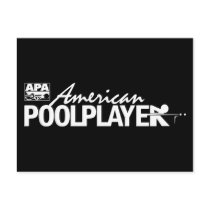 Custom American Pool Player - White Post Card