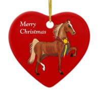 Custom American Saddlebred Christmas Ornament