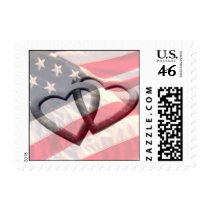 Custom American Wedding Postage Background postage