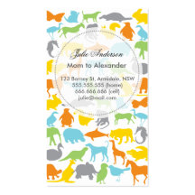 Custom animal mommy card business card