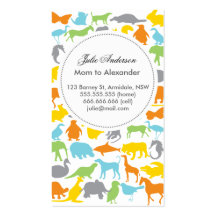 Custom animal mommy card business card template