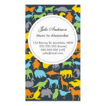 Custom animal mommy card business card templates