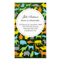 Custom animal mommy card business cards