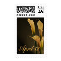 Custom Anniversary Calla lily postage stamp