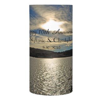 Custom Anniversary Flameless Candle Utah Sunset