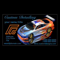 Custom Auto Detailing Business Cards business cards