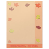 Custom Autumn Leaves letterhead