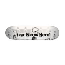 Custom B&W X-Ray Skeletons Afternoon Stroll Skateboards