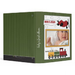 Custom Baby Album: Green Planes and Trains binders