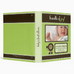 Custom Baby Album: Lime Green Lion Bundle of Joy Binder