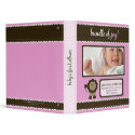 Custom Baby Album: Pink Lion Bundle of Joy binders by BabyShoppe Custom Baby Album: Pink Lion Bundle of Joy binders
