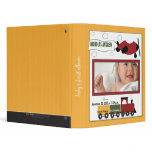Custom Baby Album: Yellow Planes and Trains binders