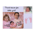 Custom baby announcement postcards