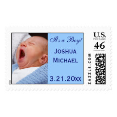 Custom Baby Birth Announcement Photo Stamps