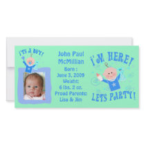 Custom Baby Boy Announcement Photo Card photo cards by jamiecreates1 Custom Baby Boy Announcement Photo Card photo cards
