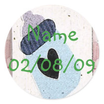 Custom Baby Card With Bottle Card Set stickers