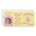 Custom Baby Girl Announcement Photo Card photo cards
