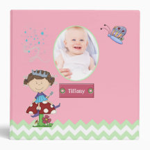 Custom Baby Girl's Fairy Album 3 Ring Binder
