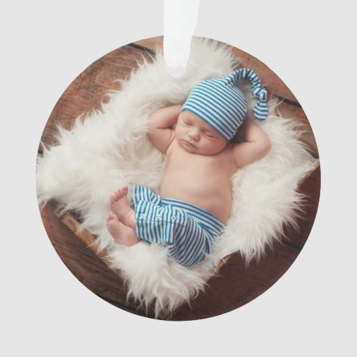custom baby newborn photo holiday ornament zazzle custom baby newborn photo holiday ornament zazzle