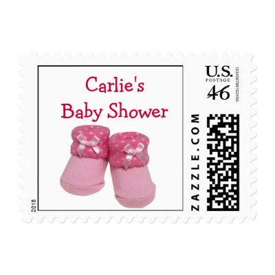 Custom baby shower postage for girl