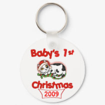 Custom Baby's 1st Christmas Keychain Ornament