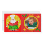 Custom Baby's Christmas Photo Card photo cards