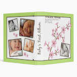 Custom Baby's First Album :: Lime Cherry Blossom Vinyl Binder