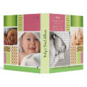 Custom Baby's First Album :: Lime Patchwork binders