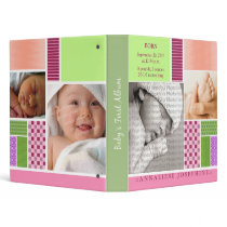 Custom Baby's First Album :: Pink Patchwork binders by BabyShoppe Custom Baby's First Album :: Pink Patchwork binders